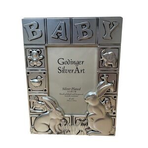 Godinger Silver Art‎ Baby Photo Album Frame Silver Plated Keepsake Bunny